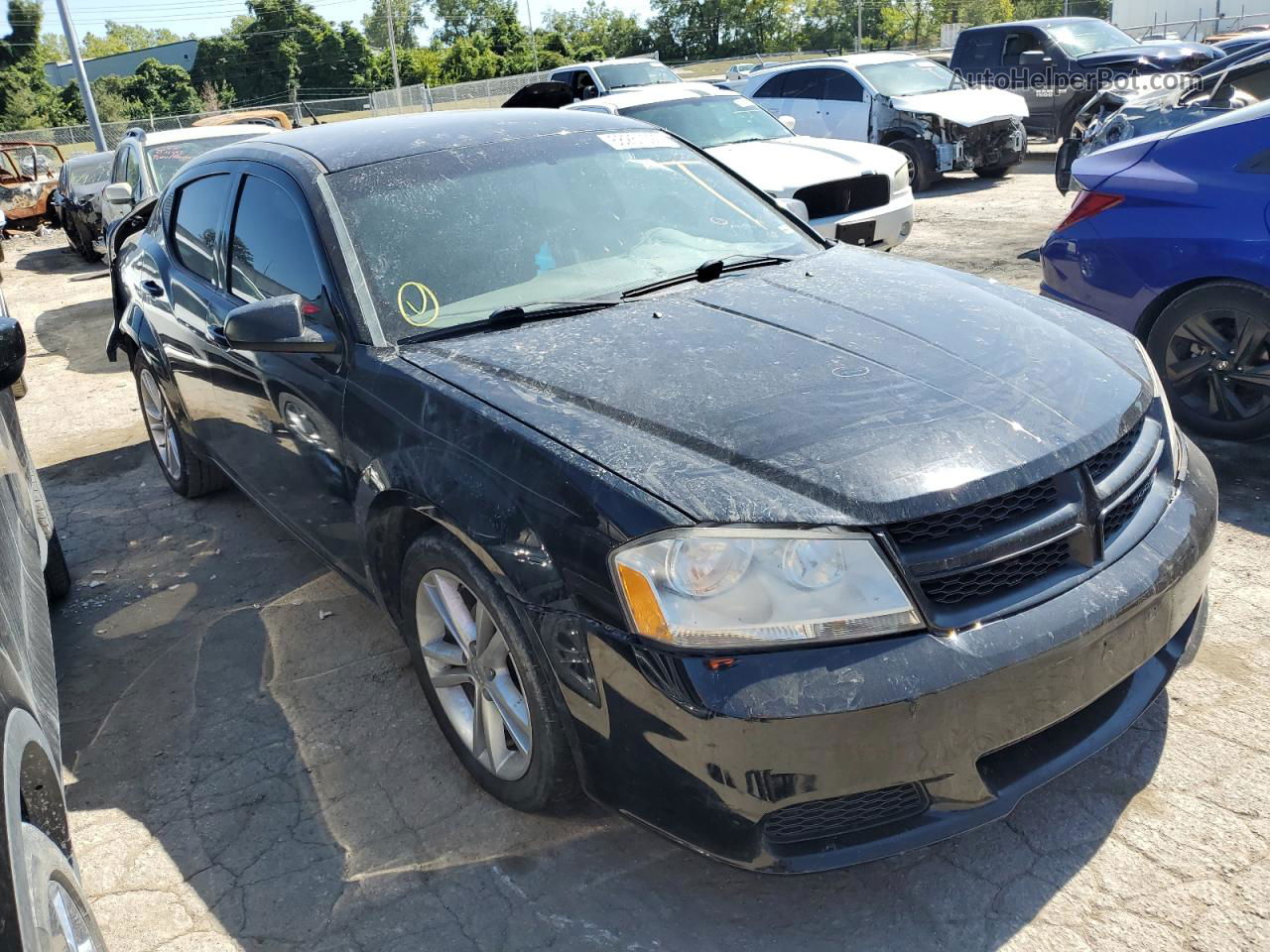 2014 Dodge Avenger Se Black vin: 1C3CDZAB3EN221936