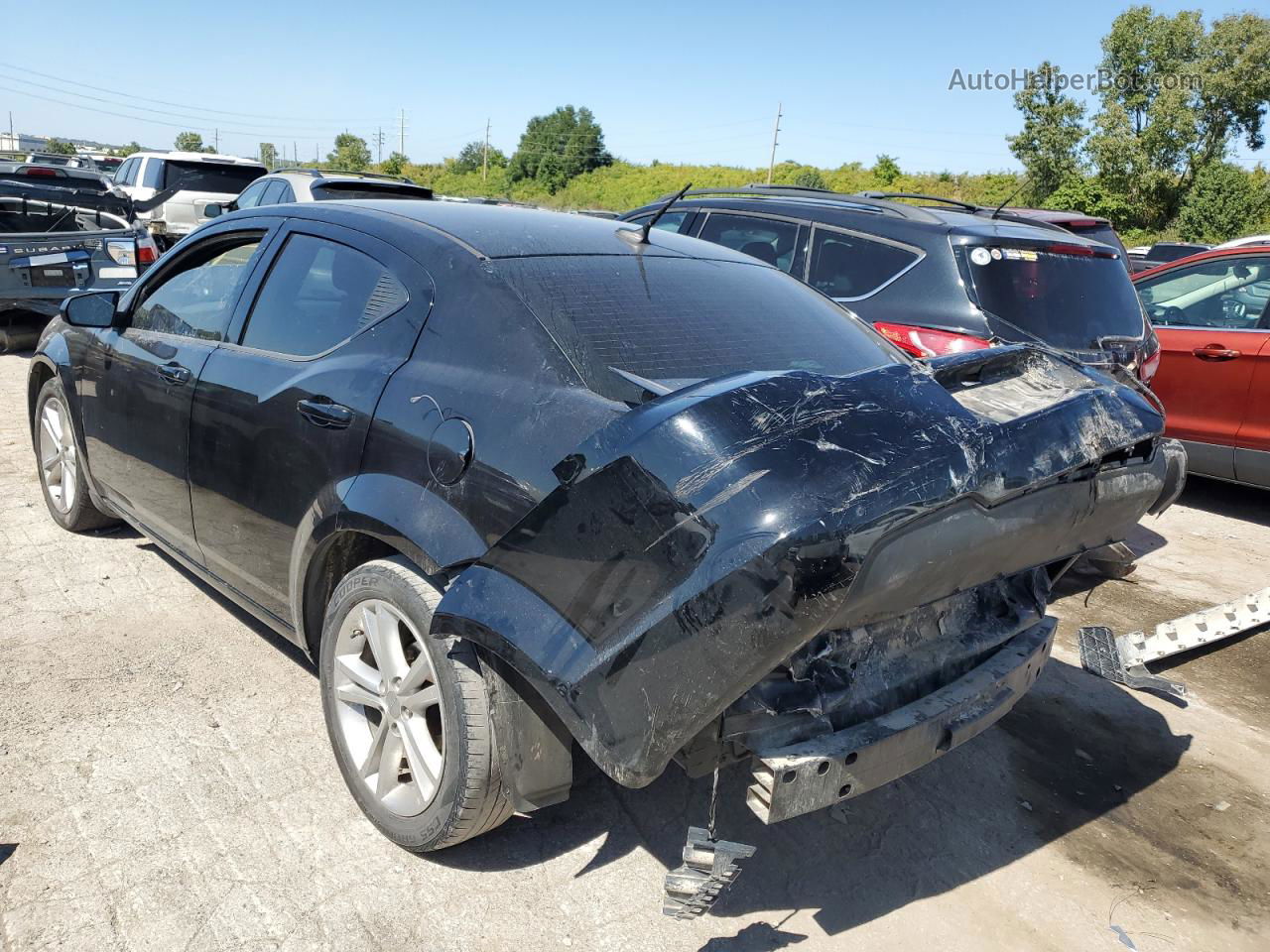 2014 Dodge Avenger Se Black vin: 1C3CDZAB3EN221936