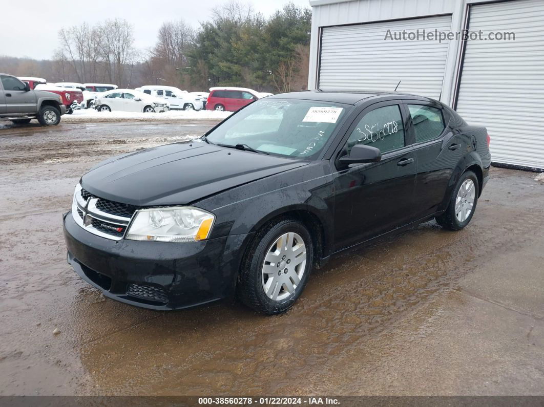 2014 Dodge Avenger Se Black vin: 1C3CDZAB3EN222357