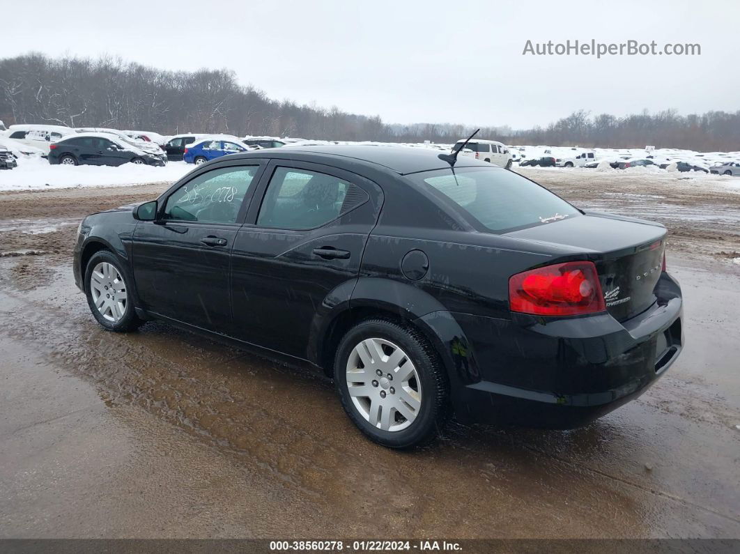 2014 Dodge Avenger Se Black vin: 1C3CDZAB3EN222357