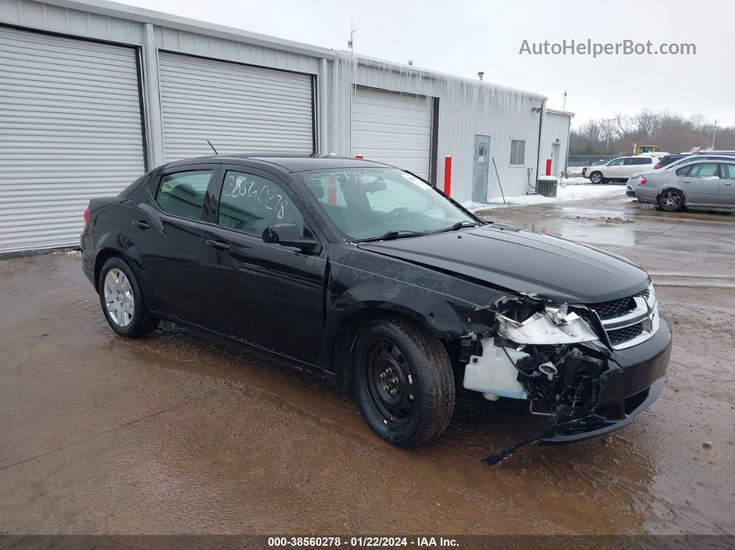 2014 Dodge Avenger Se Black vin: 1C3CDZAB3EN222357