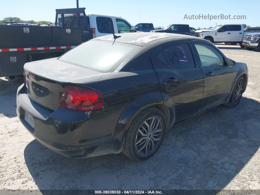 2014 Dodge Avenger Se Black vin: 1C3CDZAB3EN222567