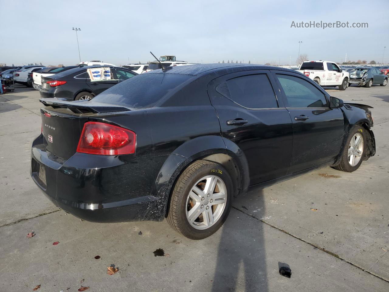 2014 Dodge Avenger Se Black vin: 1C3CDZAB3EN233312