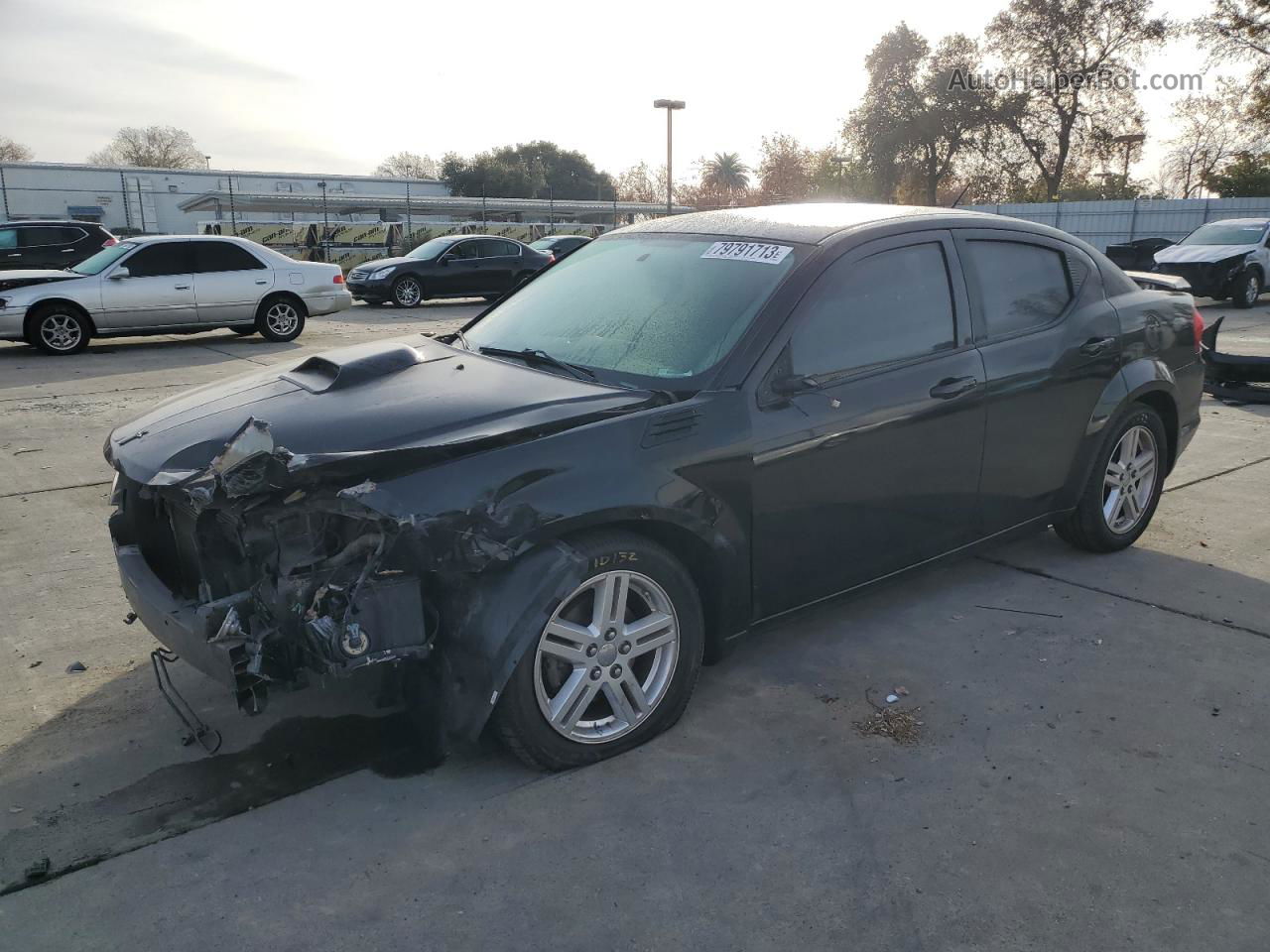 2014 Dodge Avenger Se Black vin: 1C3CDZAB3EN233312