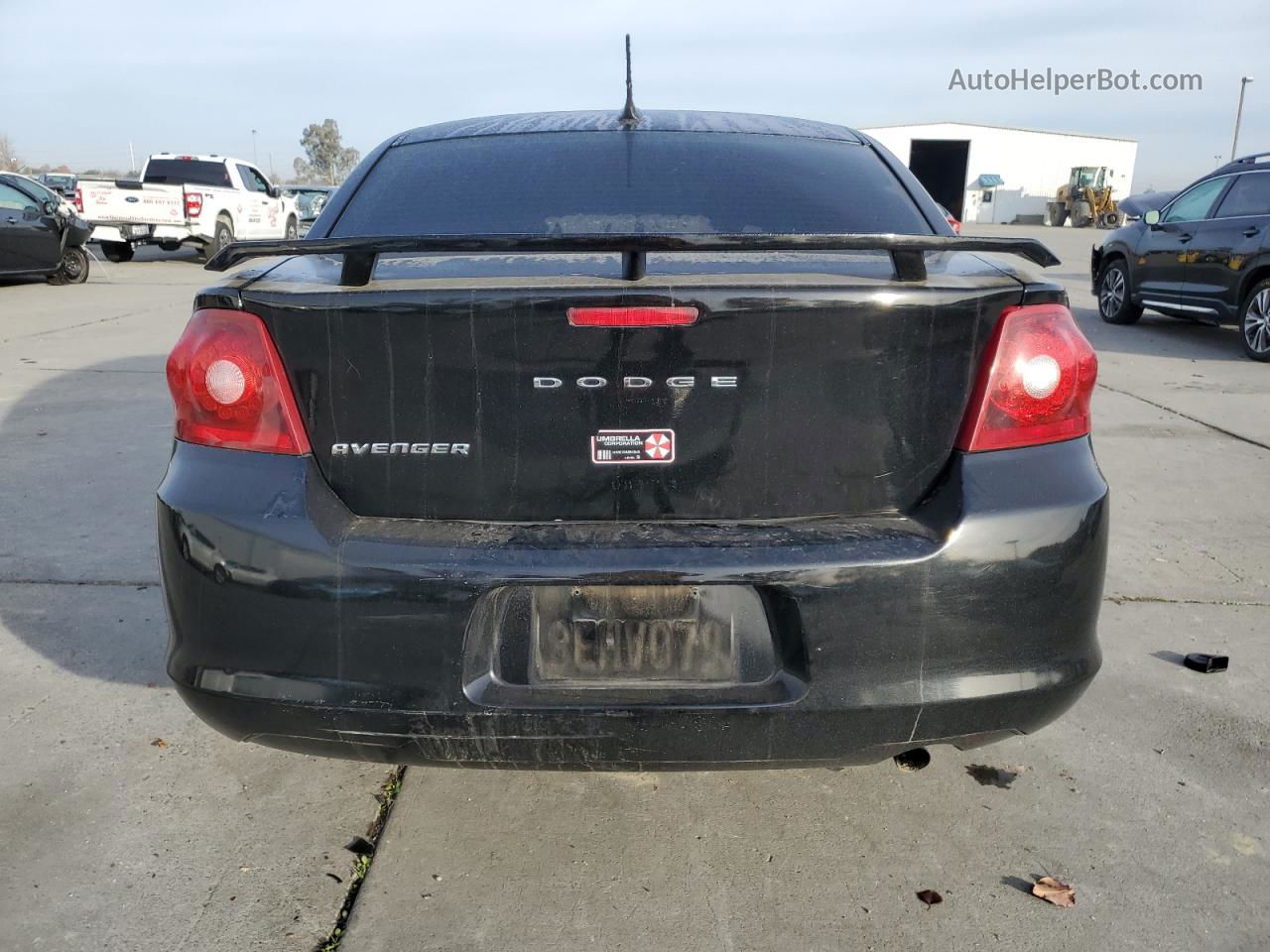 2014 Dodge Avenger Se Black vin: 1C3CDZAB3EN233312