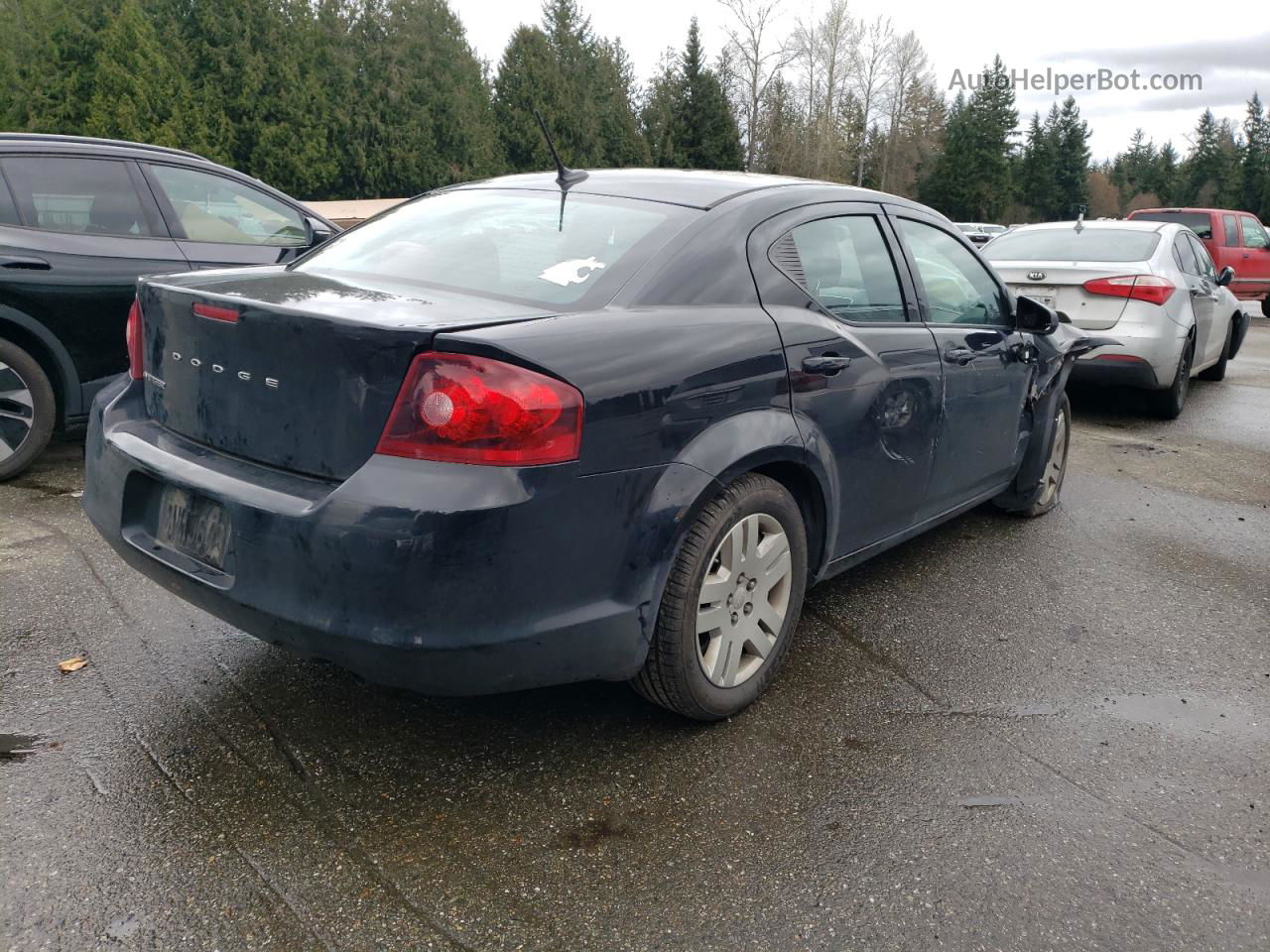 2014 Dodge Avenger Se Black vin: 1C3CDZAB3EN237781