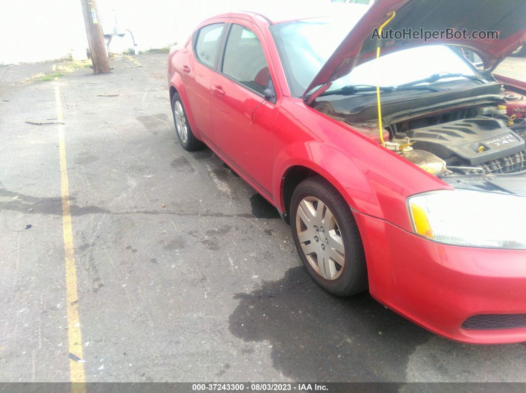 2014 Dodge Avenger   Красный vin: 1C3CDZAB4EN108321