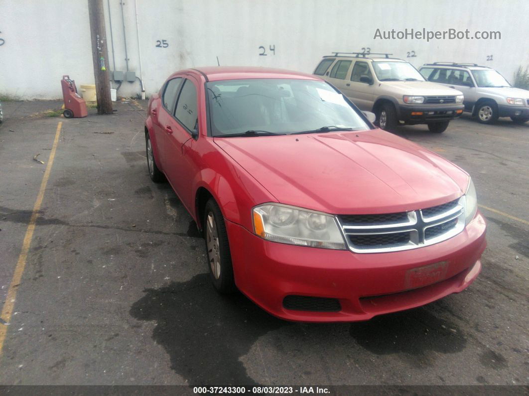 2014 Dodge Avenger   Красный vin: 1C3CDZAB4EN108321