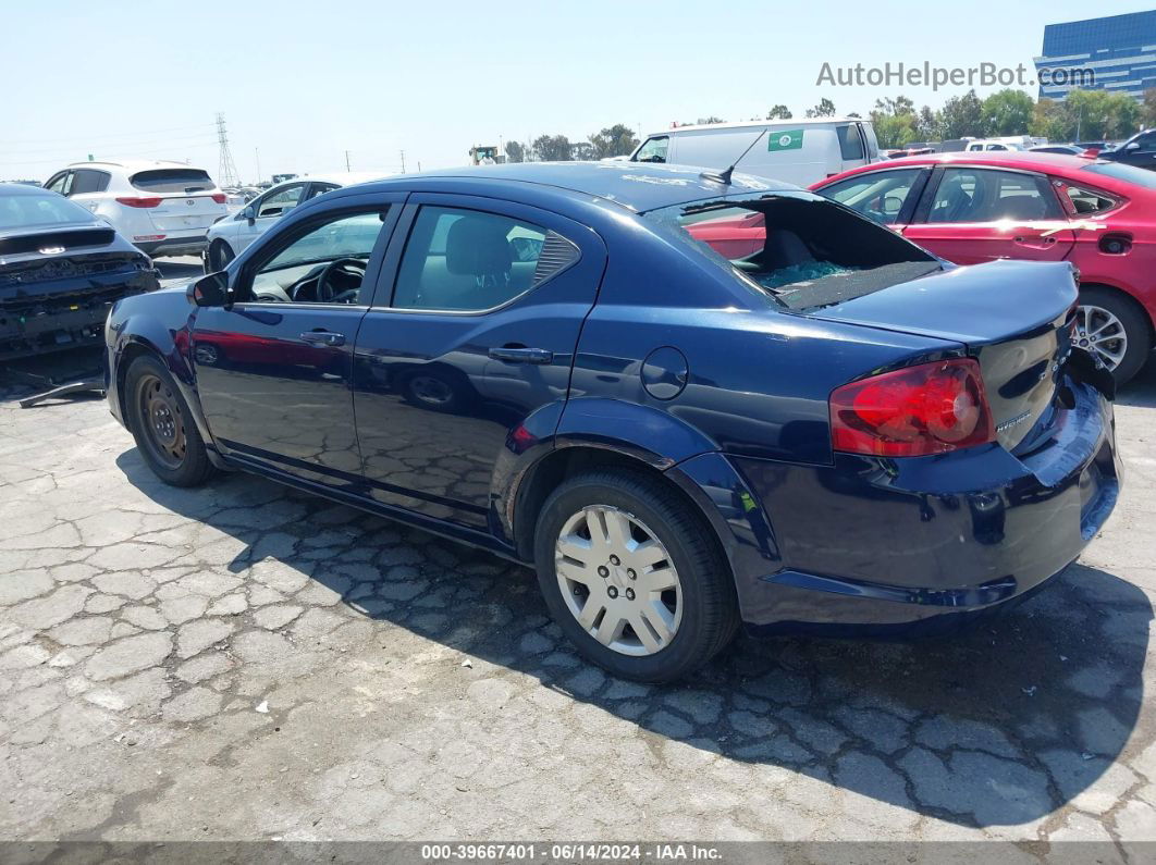 2014 Dodge Avenger Se Blue vin: 1C3CDZAB4EN119089