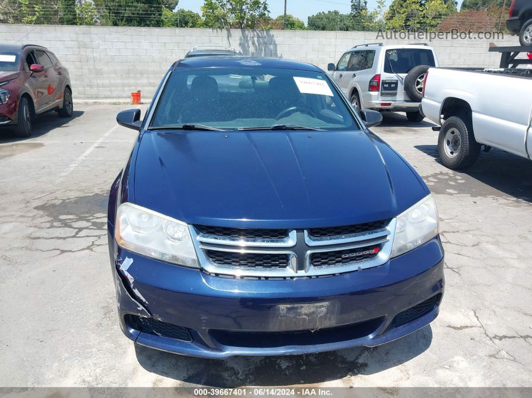 2014 Dodge Avenger Se Blue vin: 1C3CDZAB4EN119089