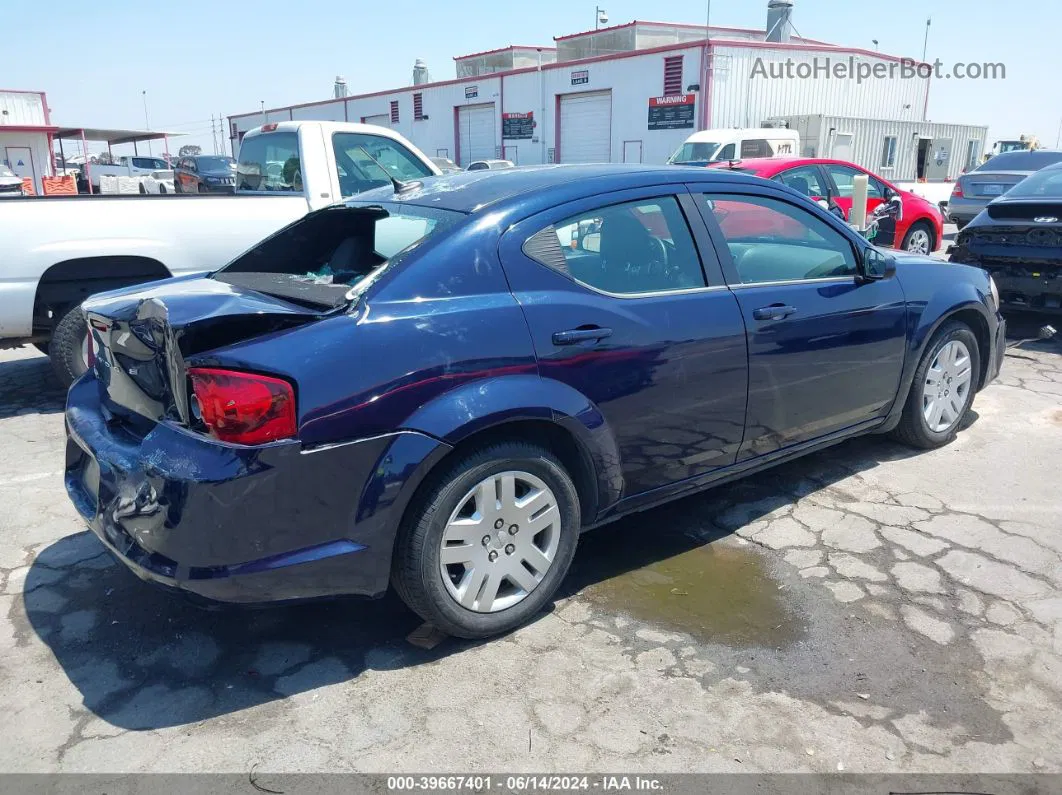 2014 Dodge Avenger Se Blue vin: 1C3CDZAB4EN119089