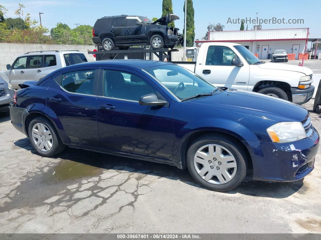 2014 Dodge Avenger Se Blue vin: 1C3CDZAB4EN119089