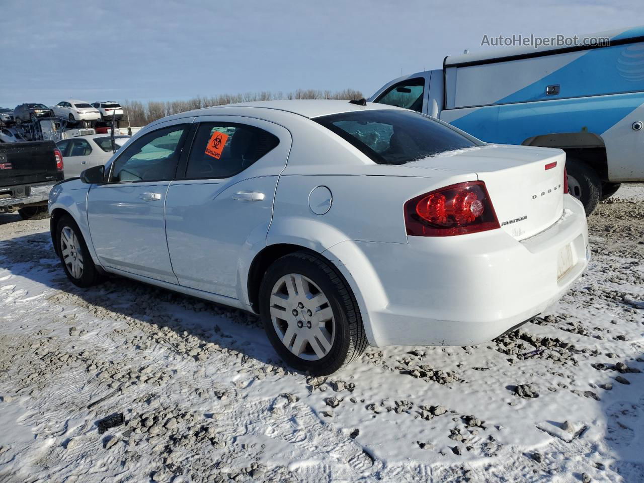 2014 Dodge Avenger Se White vin: 1C3CDZAB4EN159835