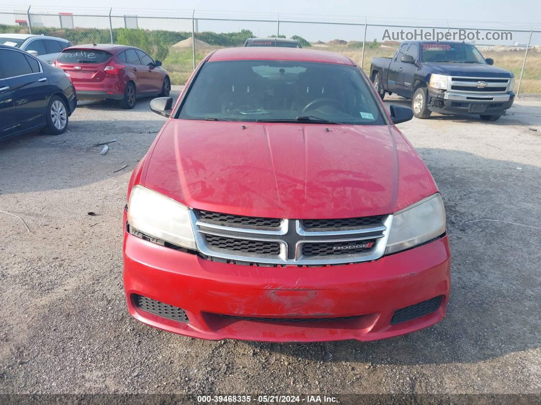 2014 Dodge Avenger Se Red vin: 1C3CDZAB4EN161231