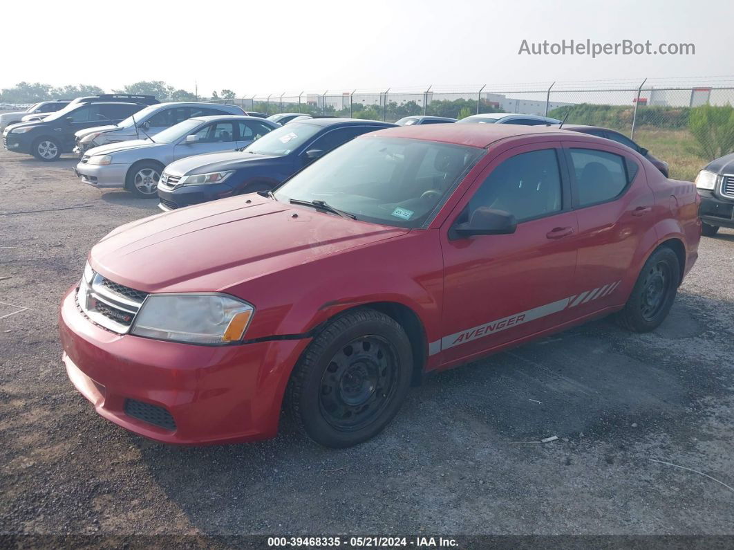 2014 Dodge Avenger Se Red vin: 1C3CDZAB4EN161231