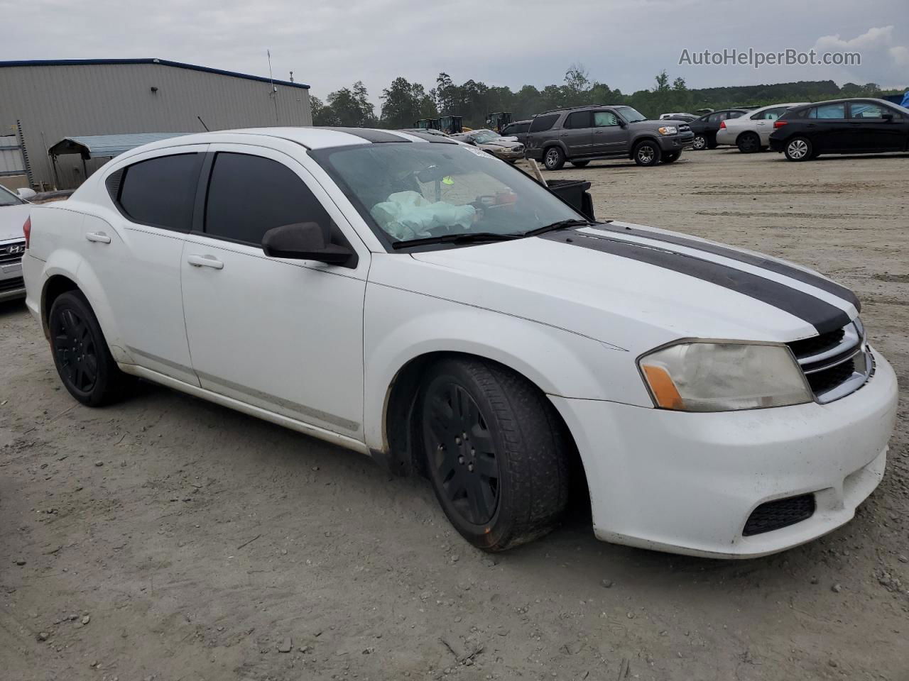 2014 Dodge Avenger Se White vin: 1C3CDZAB4EN169118