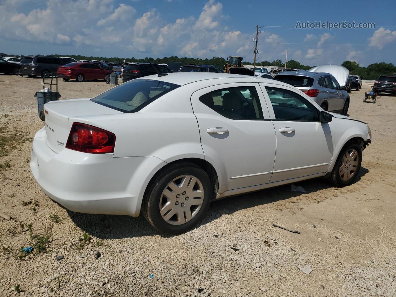 2014 Dodge Avenger Se White vin: 1C3CDZAB4EN195735