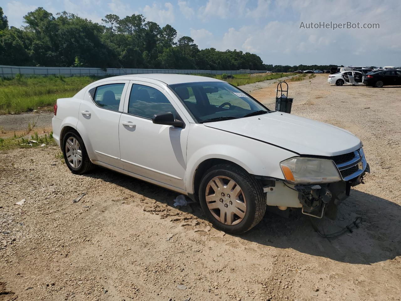 2014 Dodge Avenger Se White vin: 1C3CDZAB4EN195735