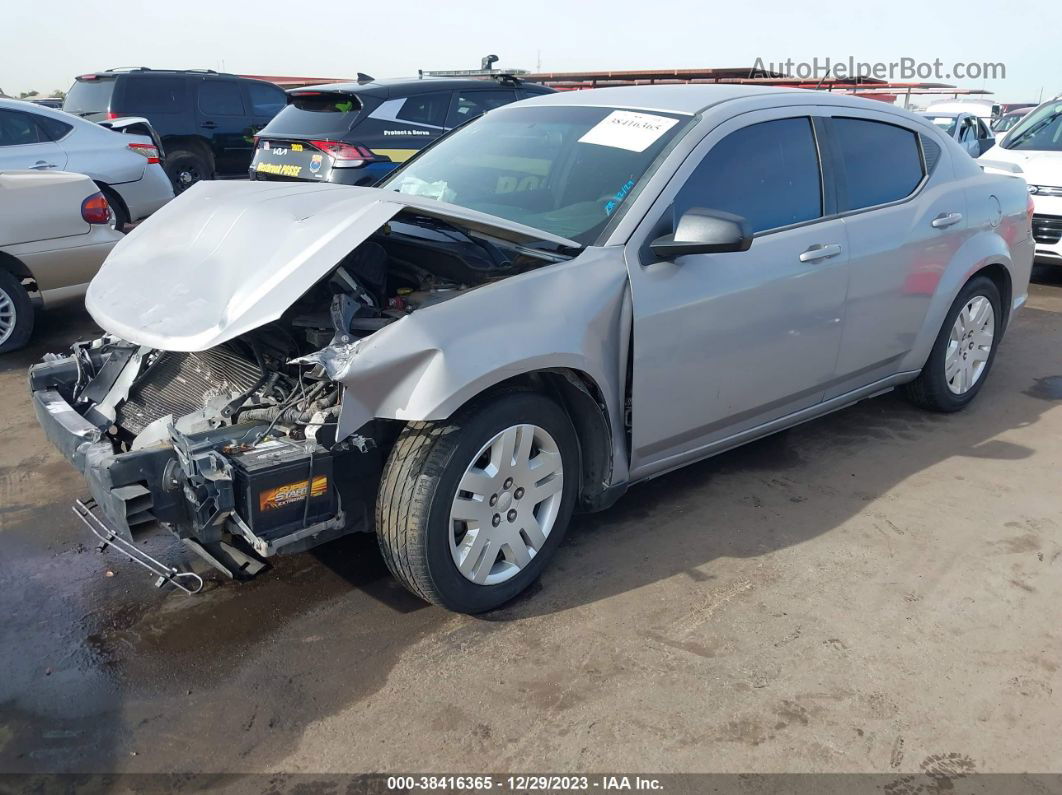 2014 Dodge Avenger Se Silver vin: 1C3CDZAB4EN215725