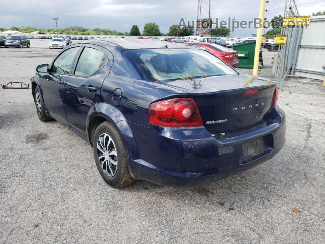 2014 Dodge Avenger Se Blue vin: 1C3CDZAB4EN222061