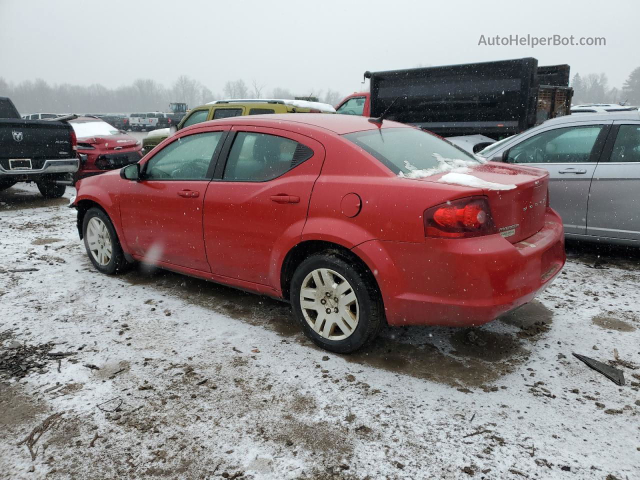 2014 Dodge Avenger Se Red vin: 1C3CDZAB5EN115892