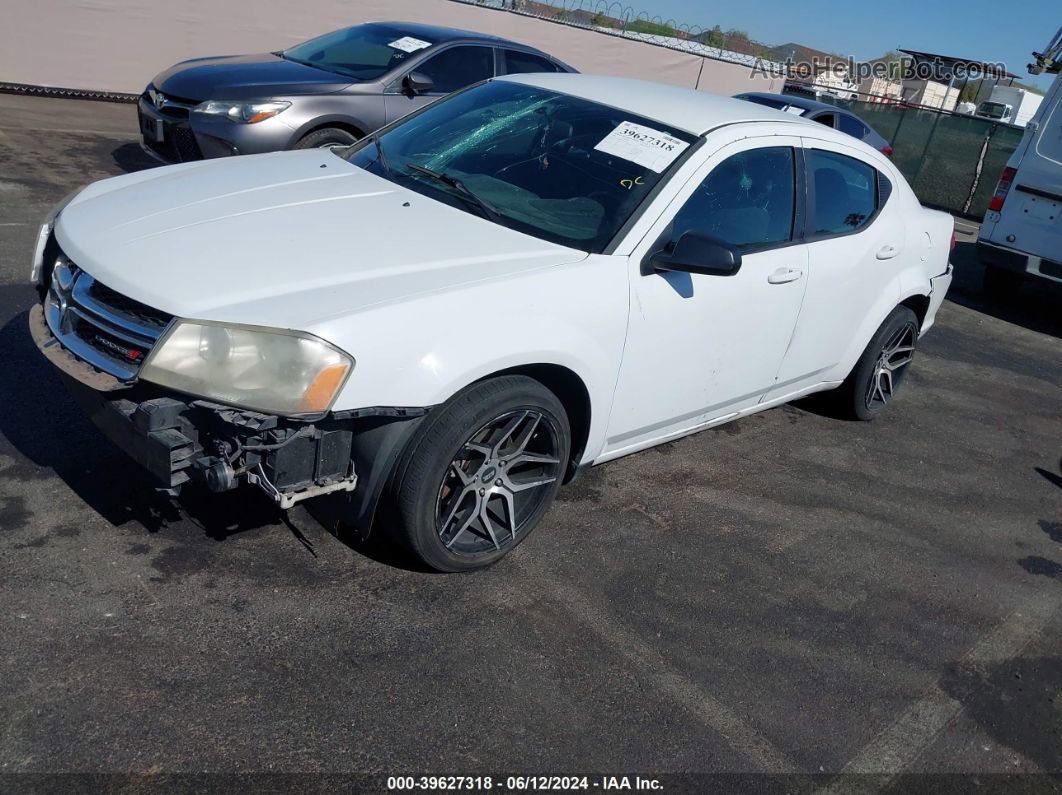 2014 Dodge Avenger Se White vin: 1C3CDZAB5EN146964