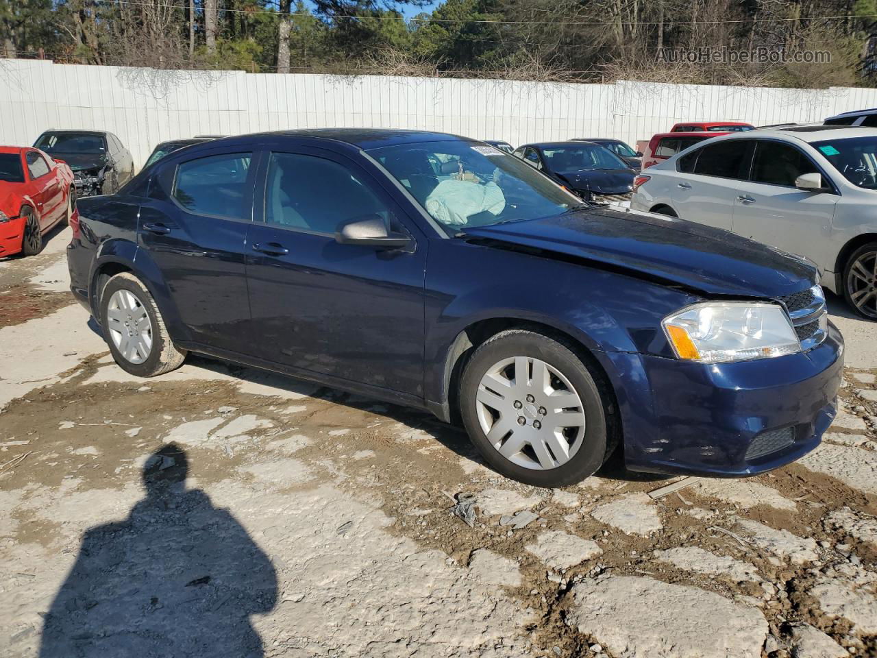 2014 Dodge Avenger Se Синий vin: 1C3CDZAB5EN147516