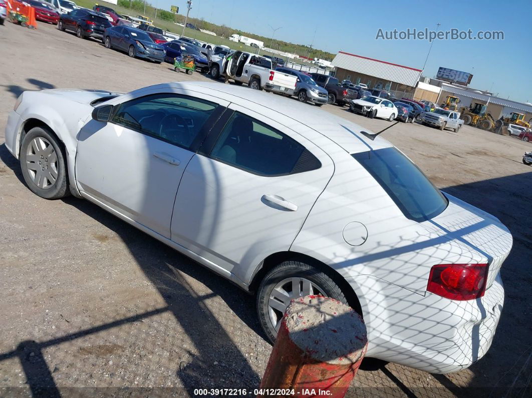 2014 Dodge Avenger Se White vin: 1C3CDZAB5EN148651