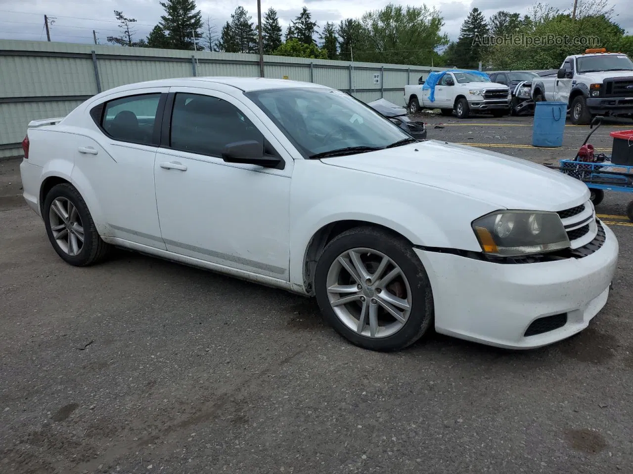 2014 Dodge Avenger Se White vin: 1C3CDZAB5EN160637