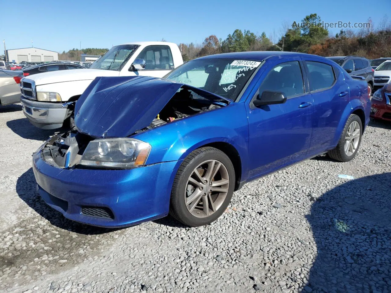 2014 Dodge Avenger Se Blue vin: 1C3CDZAB5EN161903