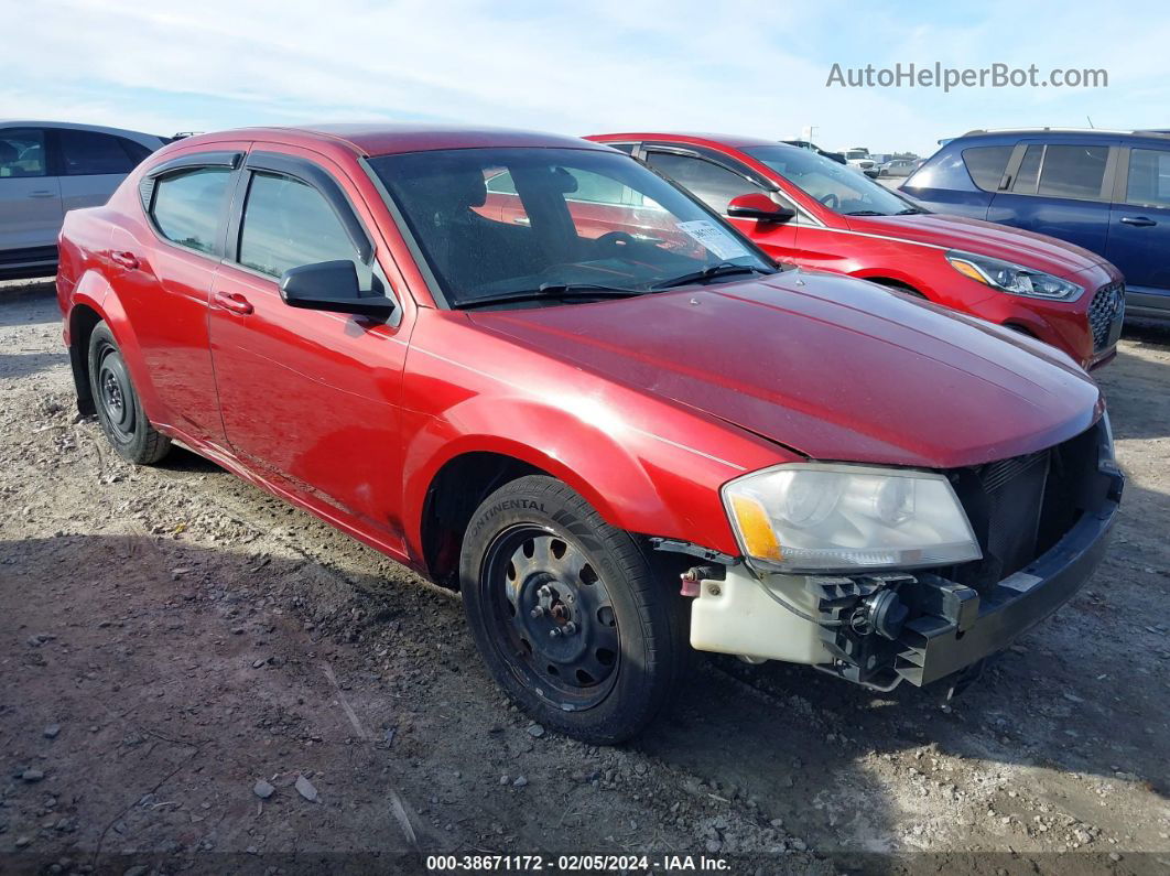 2014 Dodge Avenger Se Red vin: 1C3CDZAB5EN175218