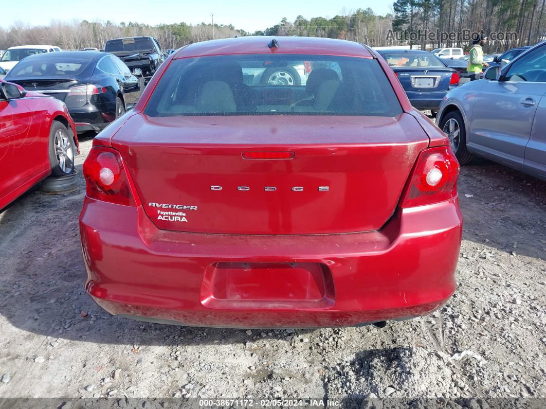 2014 Dodge Avenger Se Red vin: 1C3CDZAB5EN175218