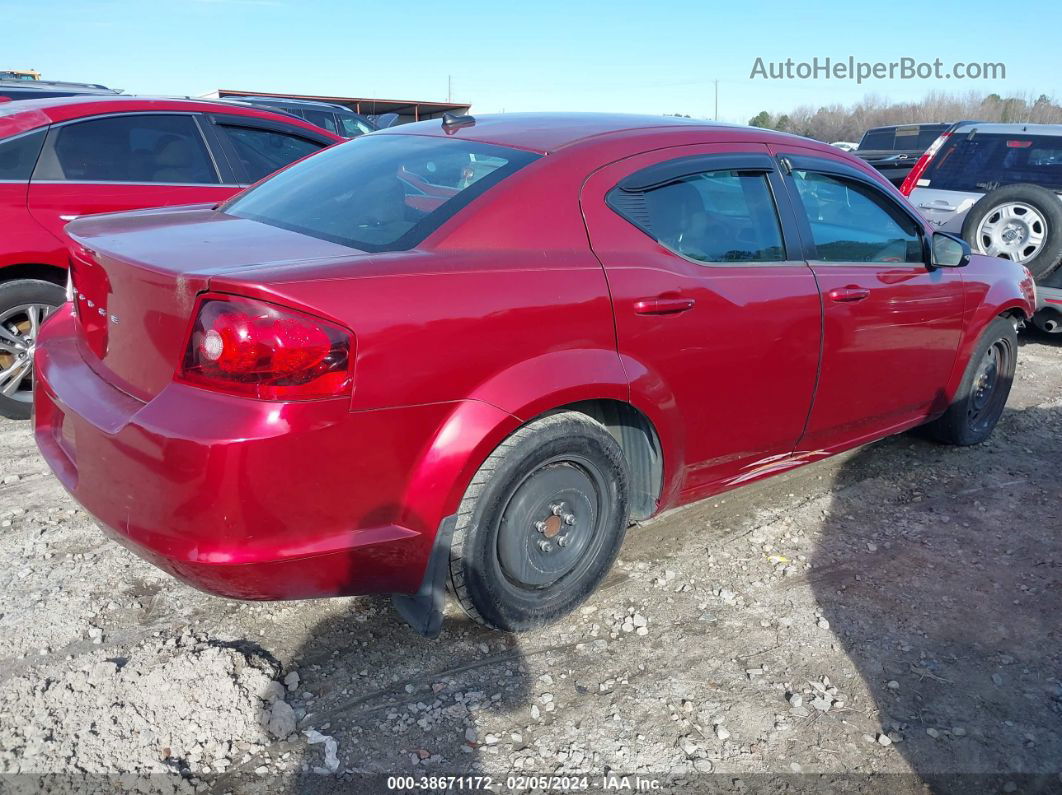 2014 Dodge Avenger Se Red vin: 1C3CDZAB5EN175218