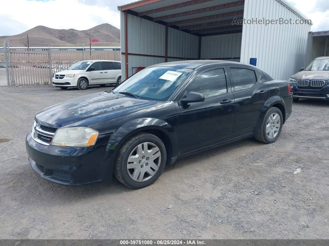 2014 Dodge Avenger Se Black vin: 1C3CDZAB5EN187496