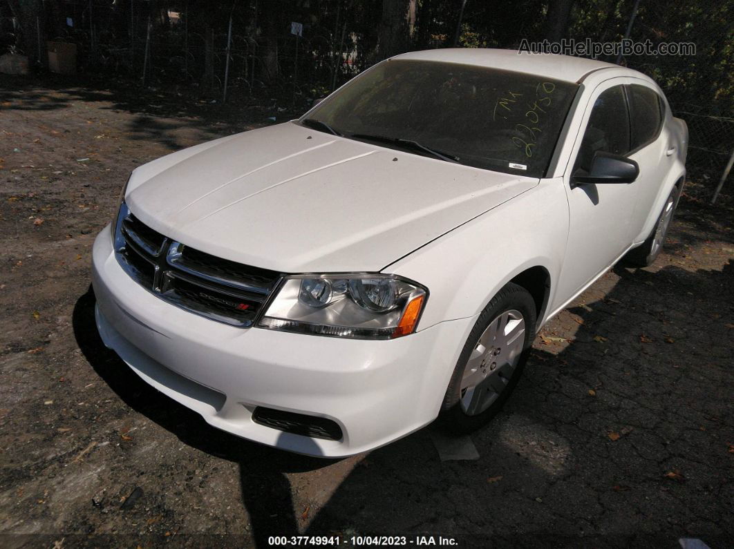 2014 Dodge Avenger Se Белый vin: 1C3CDZAB5EN220450