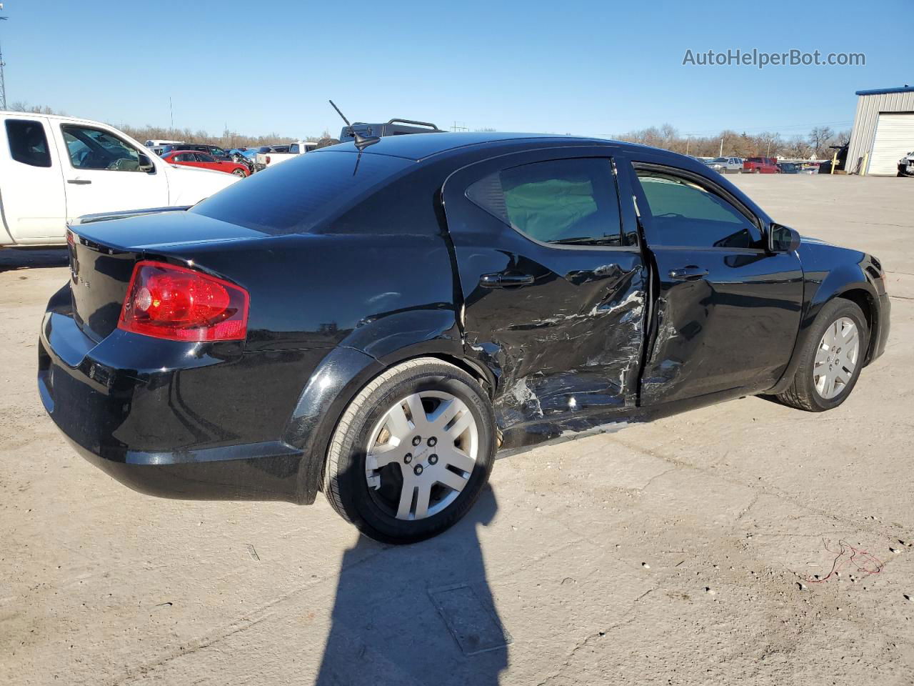 2014 Dodge Avenger Se Black vin: 1C3CDZAB5EN228631