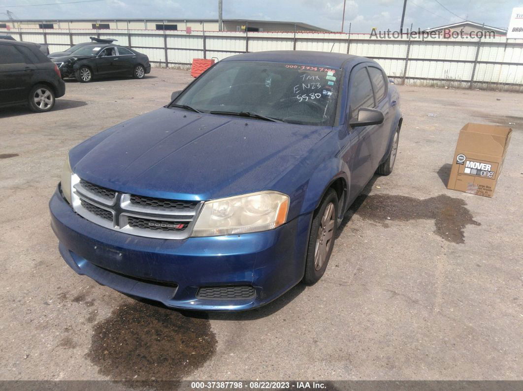 2014 Dodge Avenger Se Blue vin: 1C3CDZAB5EN235580