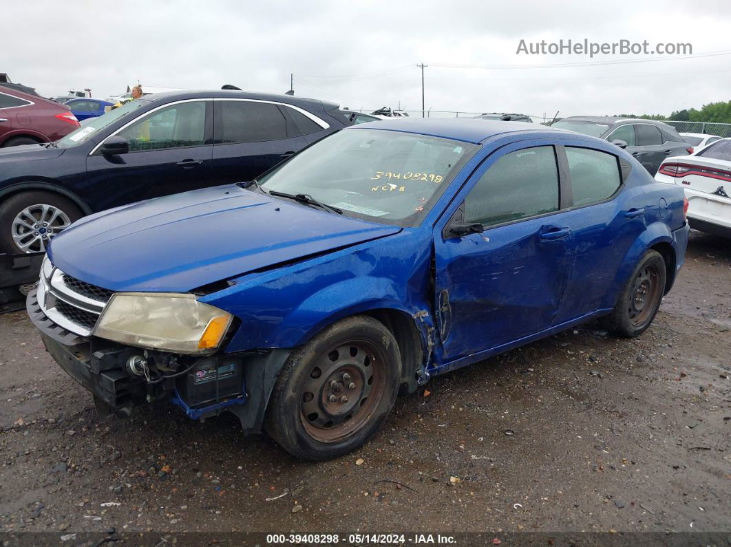 2014 Dodge Avenger Se Blue vin: 1C3CDZAB6EN105453