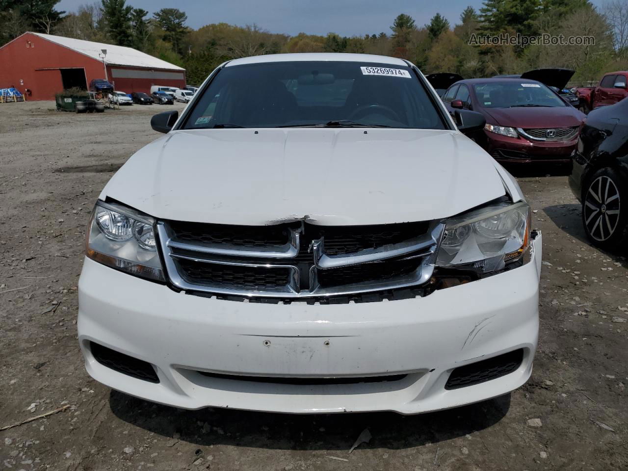 2014 Dodge Avenger Se White vin: 1C3CDZAB6EN110345