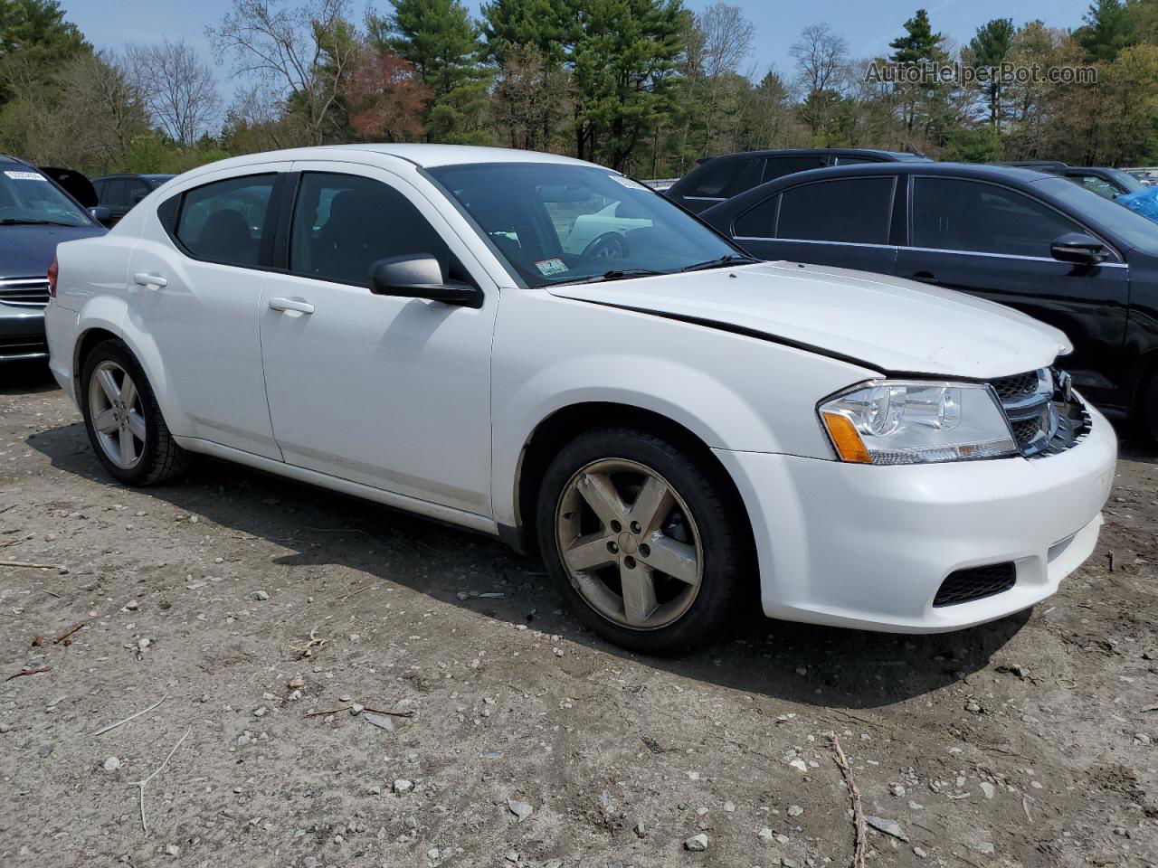 2014 Dodge Avenger Se White vin: 1C3CDZAB6EN110345