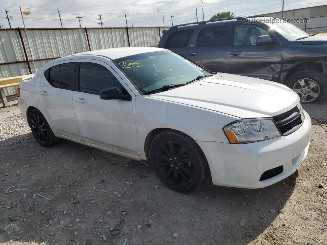 2014 Dodge Avenger Se White vin: 1C3CDZAB6EN116811