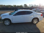 2014 Dodge Avenger Se White vin: 1C3CDZAB6EN129543