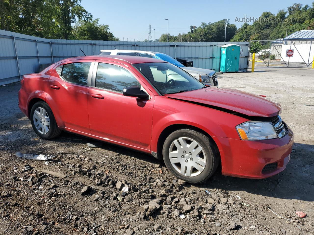 2014 Dodge Avenger Se Red vin: 1C3CDZAB6EN148044