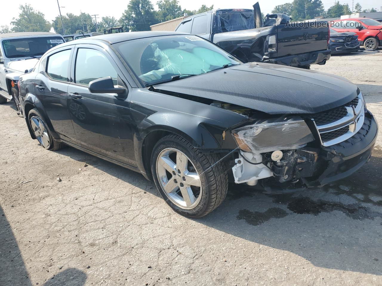 2014 Dodge Avenger Se Black vin: 1C3CDZAB6EN151137