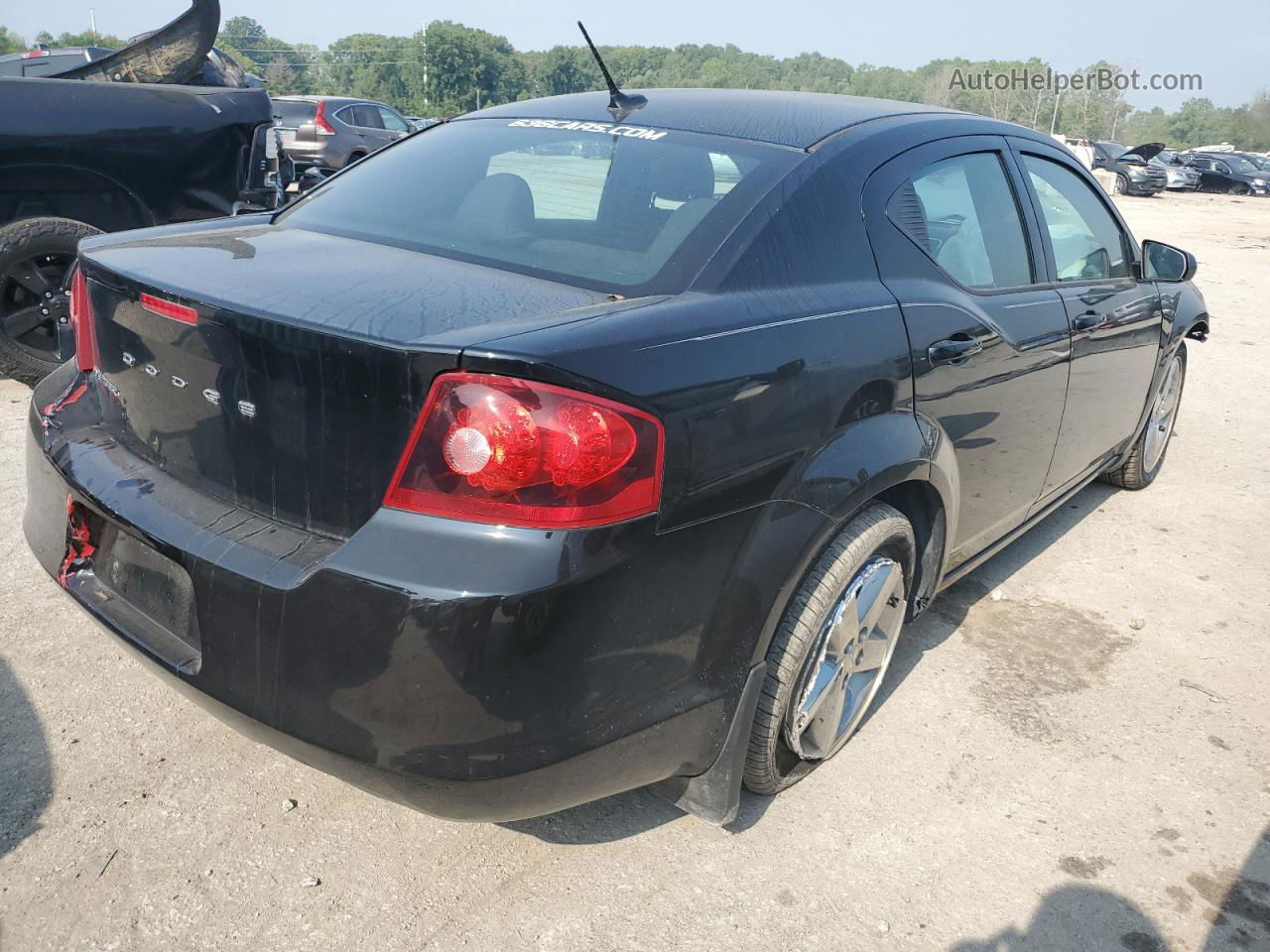 2014 Dodge Avenger Se Black vin: 1C3CDZAB6EN151137