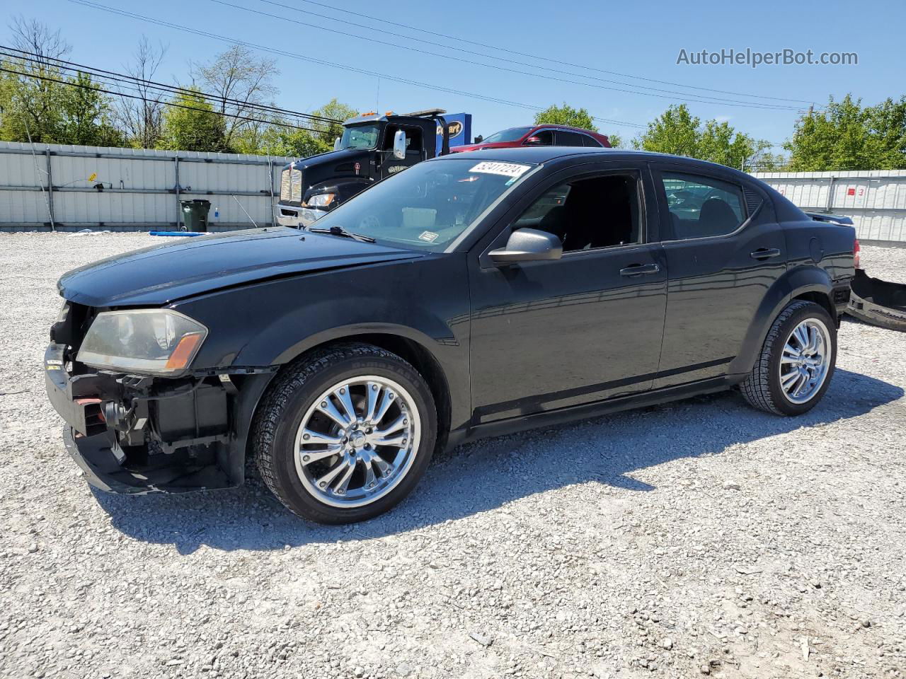 2014 Dodge Avenger Se Black vin: 1C3CDZAB6EN155821