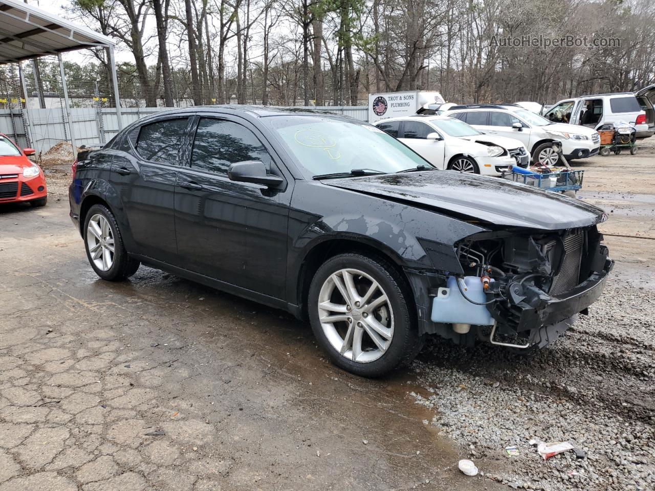 2014 Dodge Avenger Se Black vin: 1C3CDZAB6EN188060