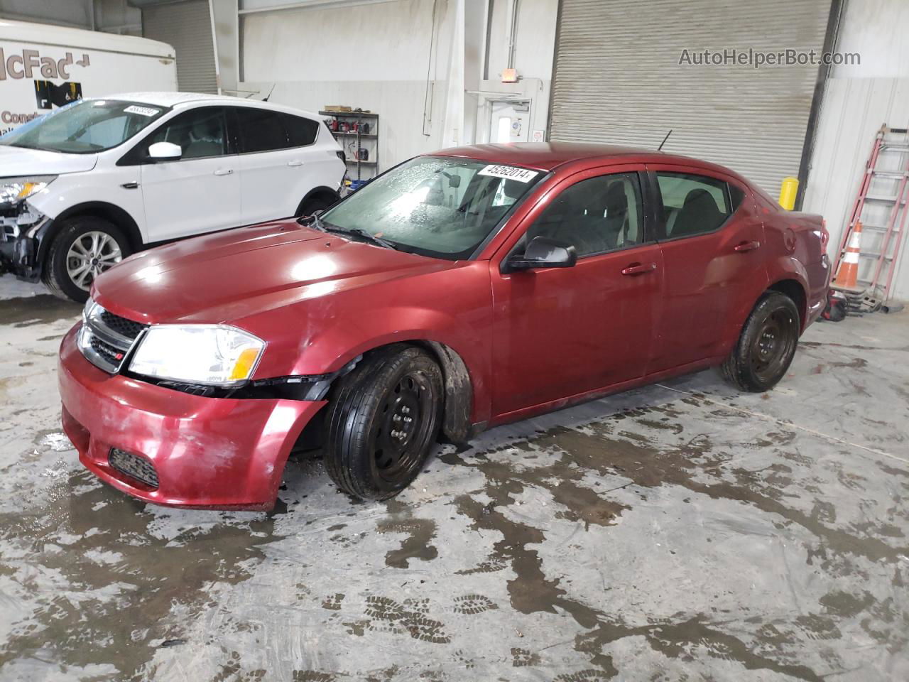 2014 Dodge Avenger Se Red vin: 1C3CDZAB6EN190388