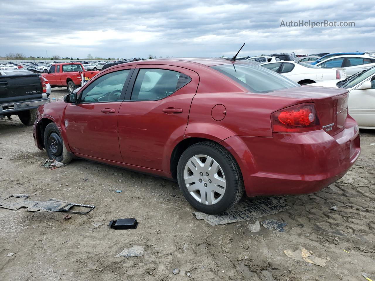 2014 Dodge Avenger Se Red vin: 1C3CDZAB6EN196403