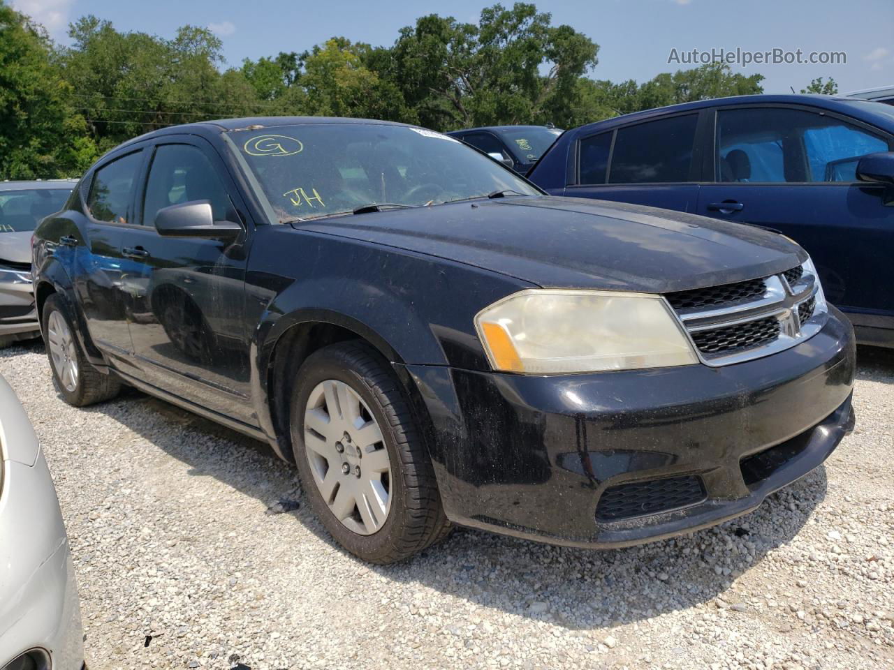 2014 Dodge Avenger Se Black vin: 1C3CDZAB6EN214379